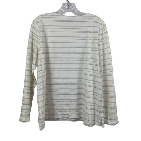 Croft & Barrow Women's Gold & White Top - Picture 2 of 6